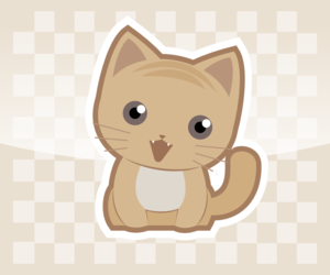 Cute cat with a big smile.