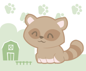 Cute cat standing close with a barn far behind